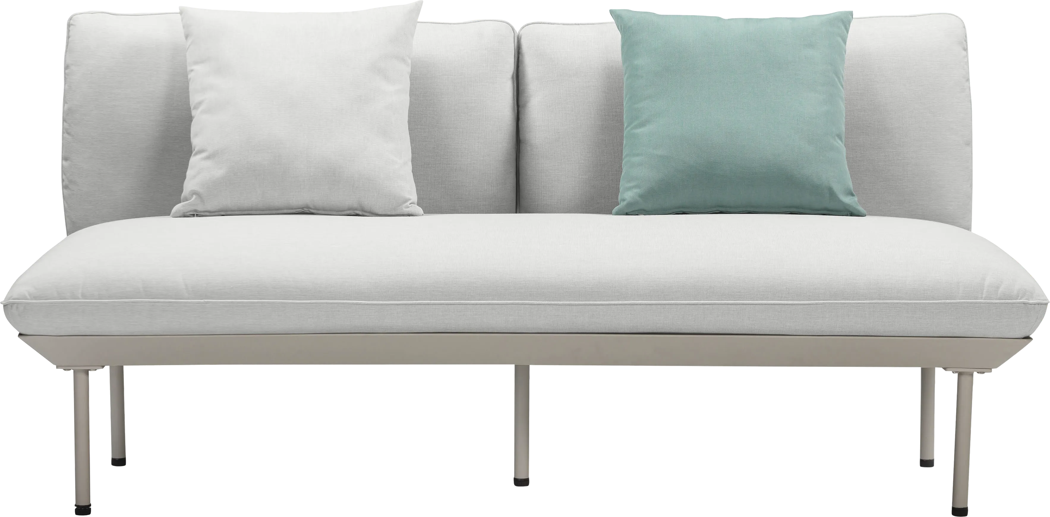 Outdoor Laurine Light Gray Loveseat - Thumbnail - Image 1