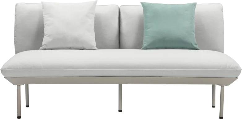 Outdoor Laurine Light Gray Loveseat