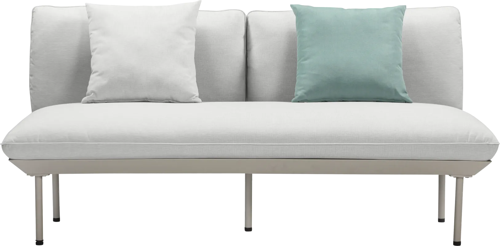 Outdoor Laurine Light Gray Loveseat
