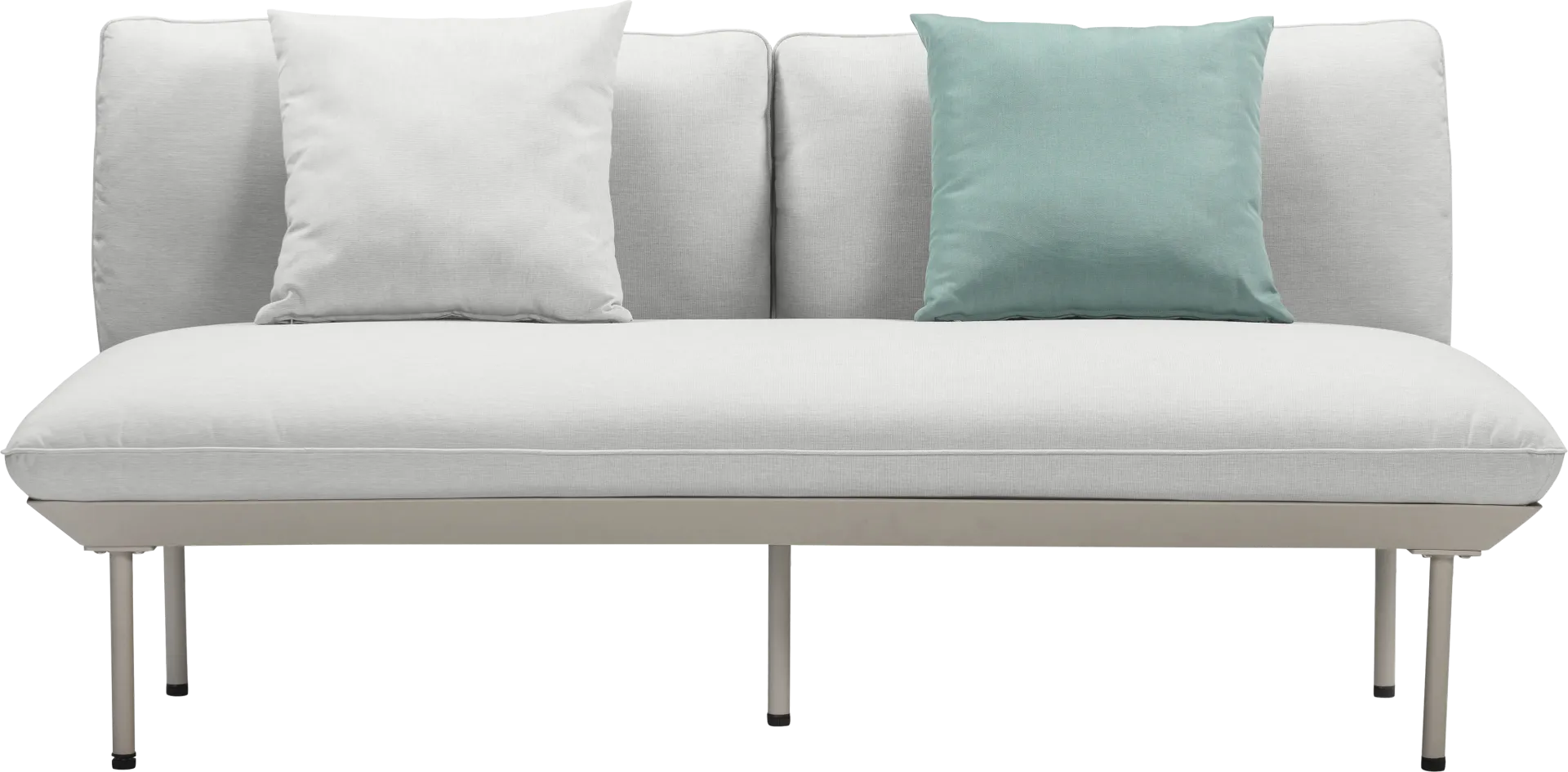 Outdoor Laurine Light Gray Loveseat - Image 1