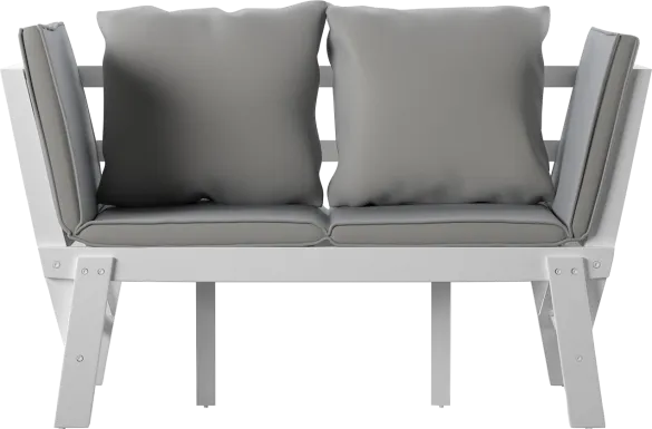 Outdoor Larabee White Loveseat