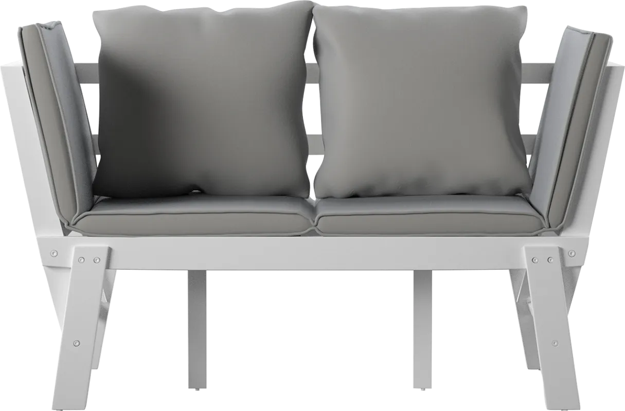 Outdoor Larabee White Loveseat