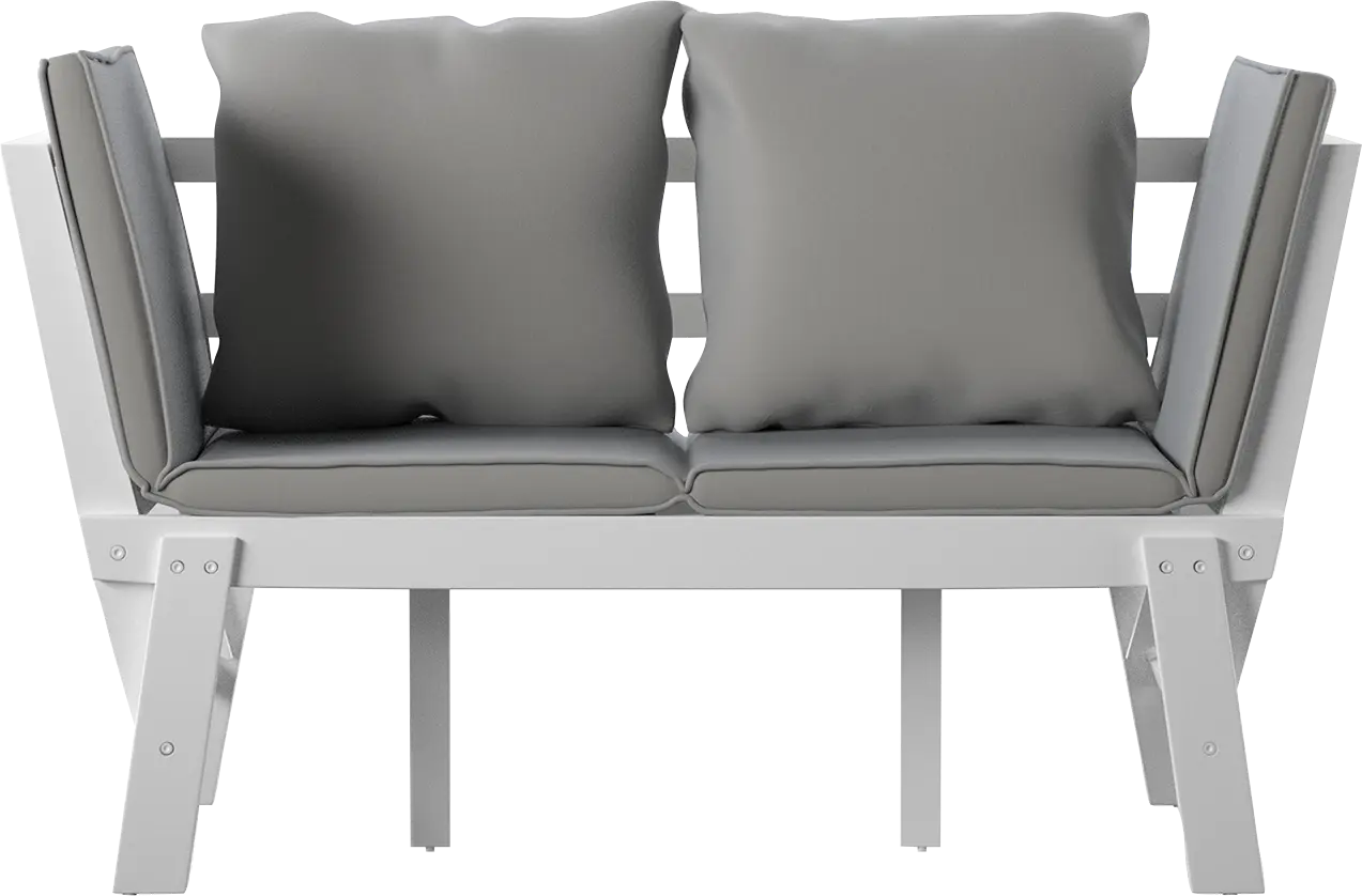 Outdoor Larabee White Loveseat