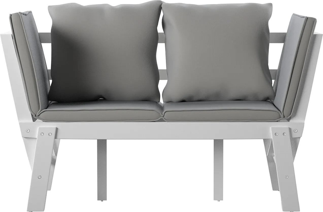 Outdoor Larabee White Loveseat - Image 1