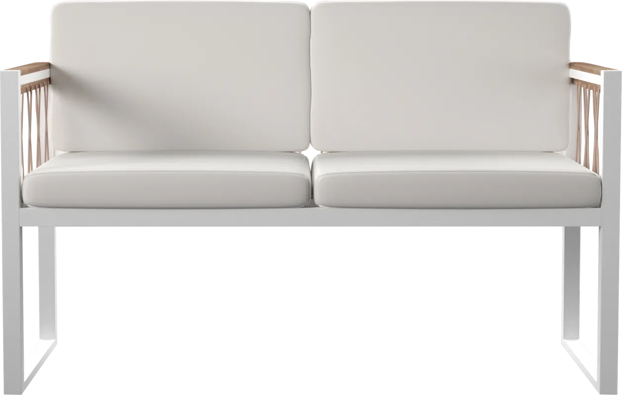Outdoor Aldwell White Loveseat