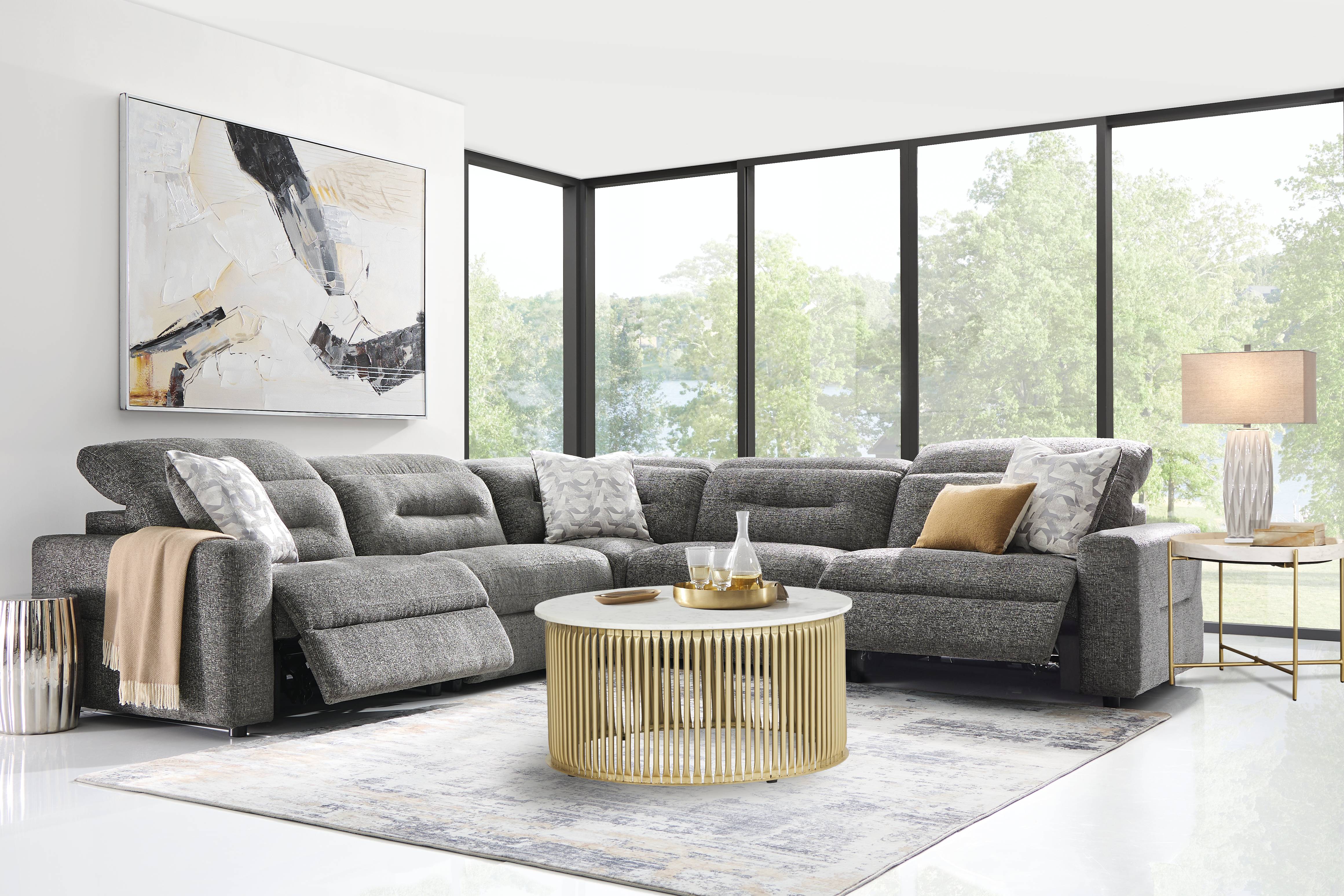 Belia Gray 5 Pc Dual Power Reclining Sectional - Thumbnail - Image 2