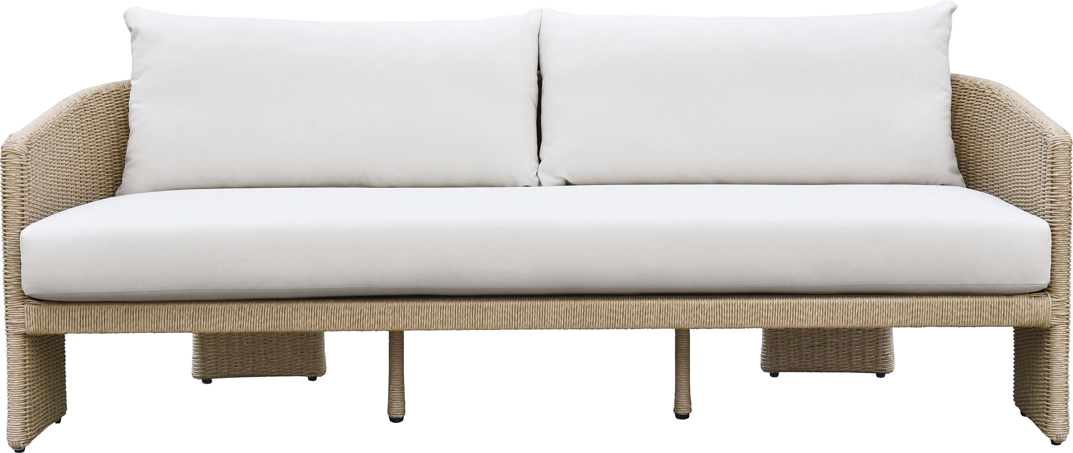 Outdoor Bresnahan Cream Sofa - Thumbnail - Image 1