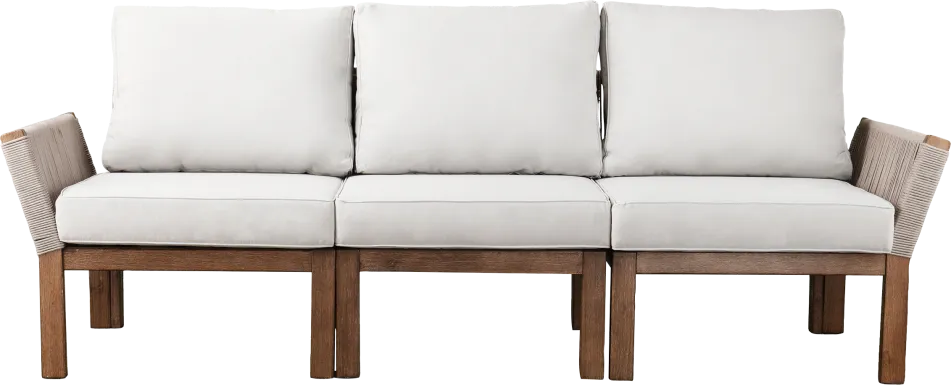 Pershington White Outdoor Sofa