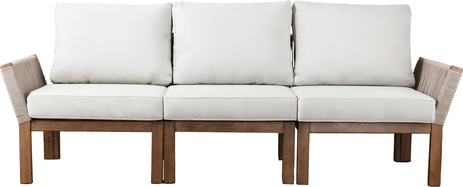 Pershington White Outdoor Sofa - Image 1