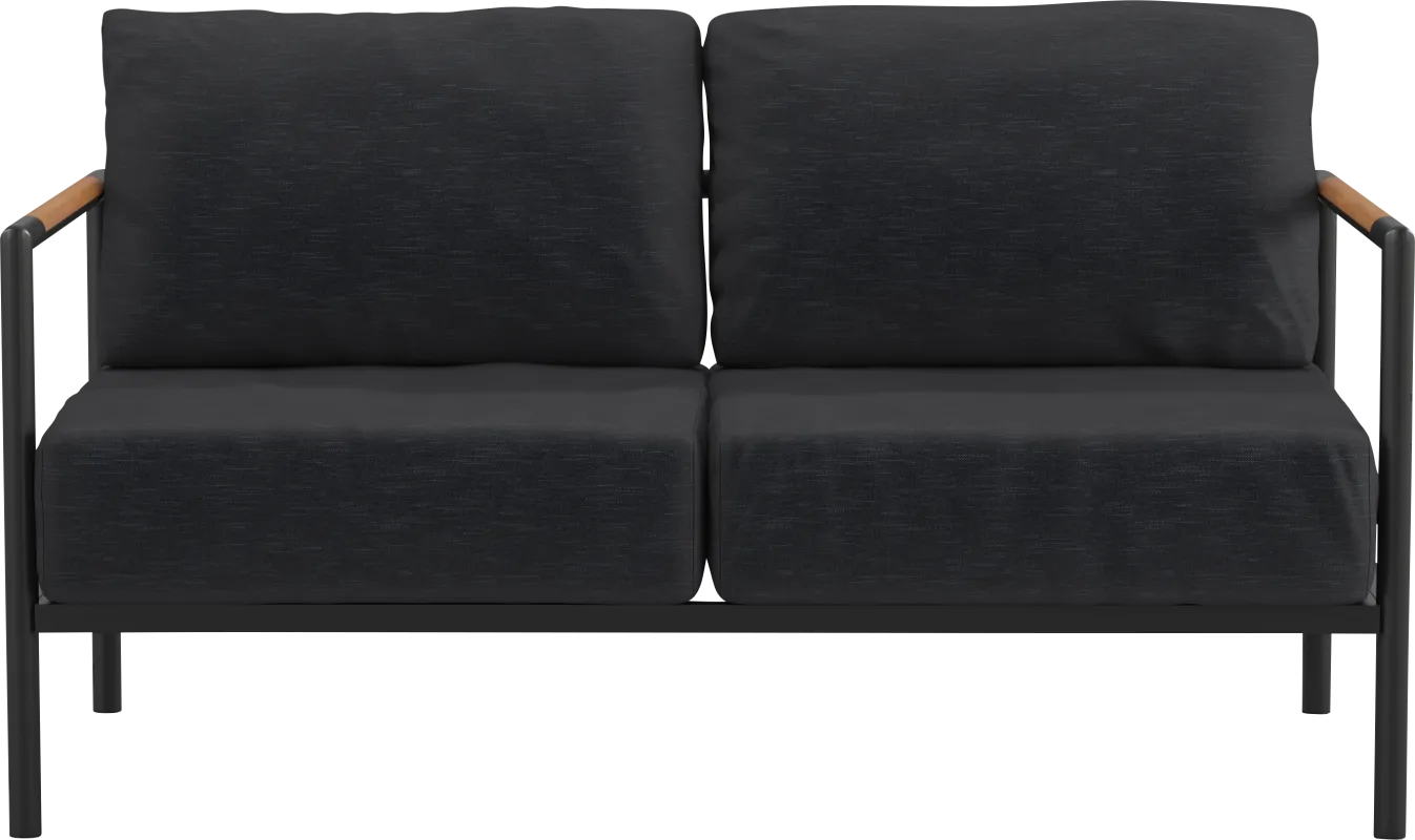 Outdoor Annelan Black Loveseat
