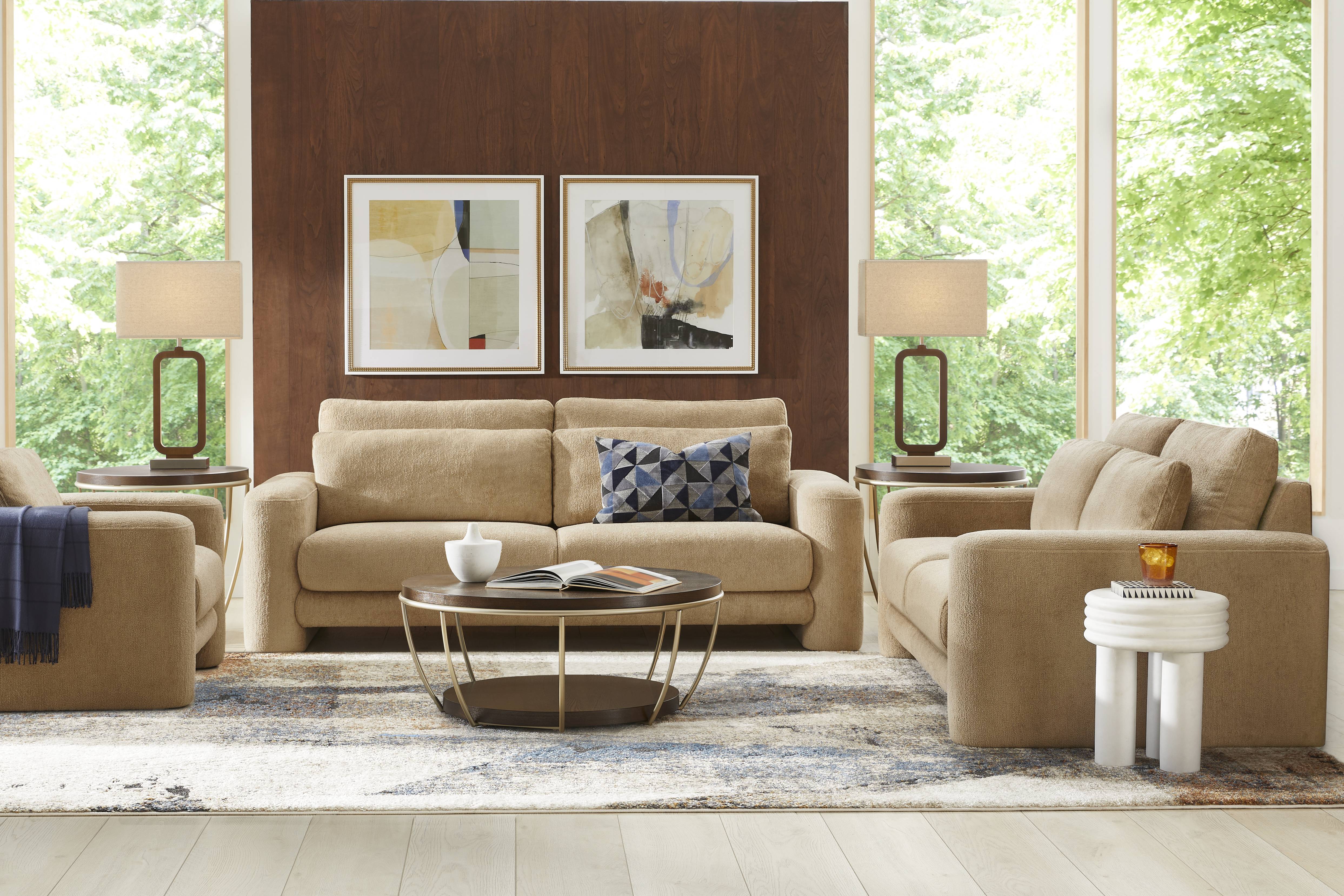 Newton Camel 3 Pc Living Room - Thumbnail - Image 1