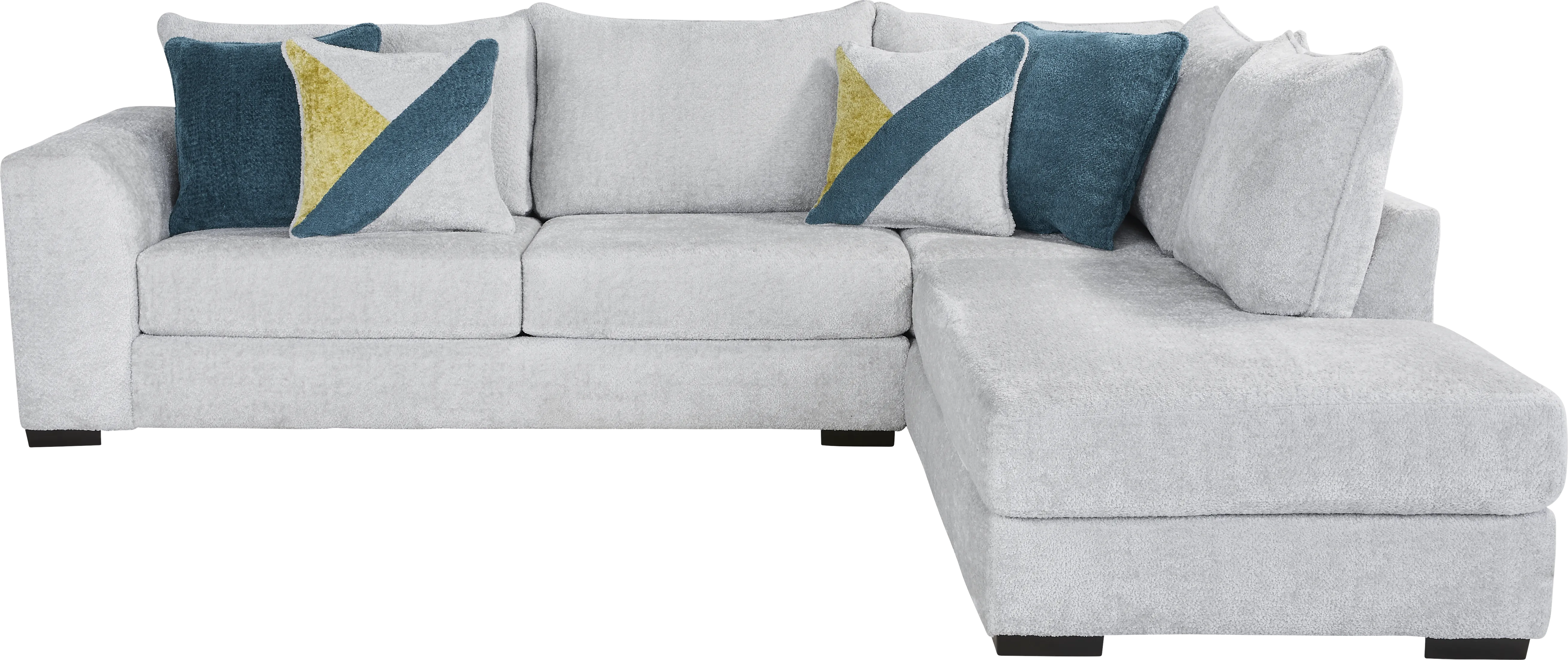Perry Gray 3 Pc Sectional Living Room - Thumbnail - Image 2