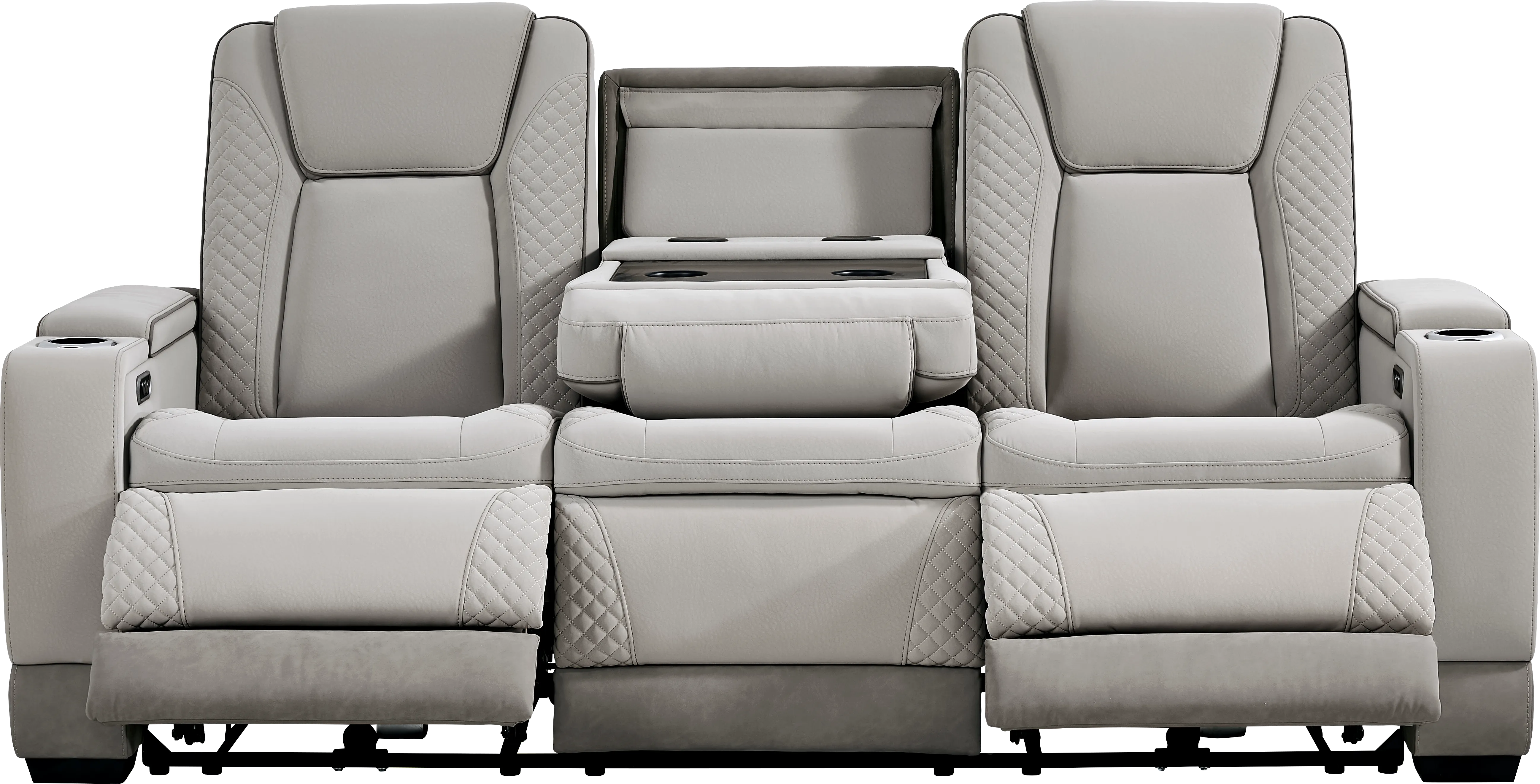 Donovan Park Gray 5 Pc Dual Power Reclining Living Room - Thumbnail - Image 3