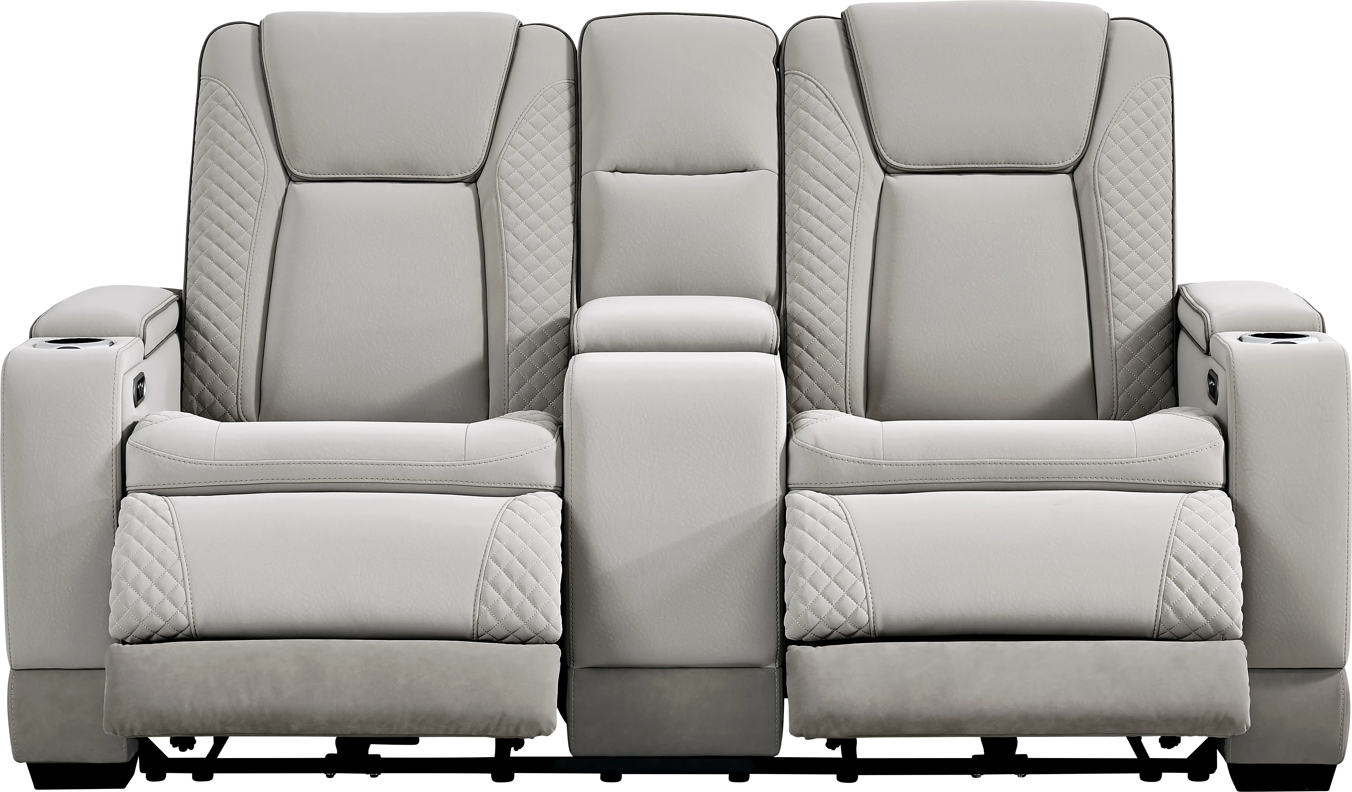 Donovan Park Gray 5 Pc Dual Power Reclining Living Room - Thumbnail - Image 13