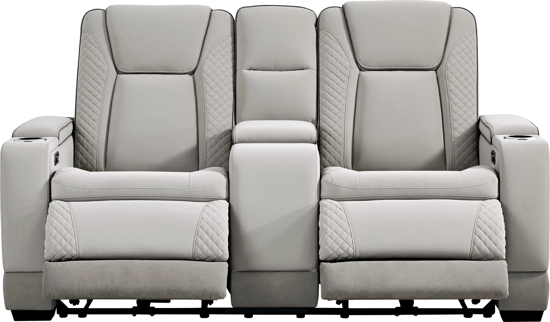 Donovan Park Gray 5 Pc Dual Power Reclining Living Room - Image 13