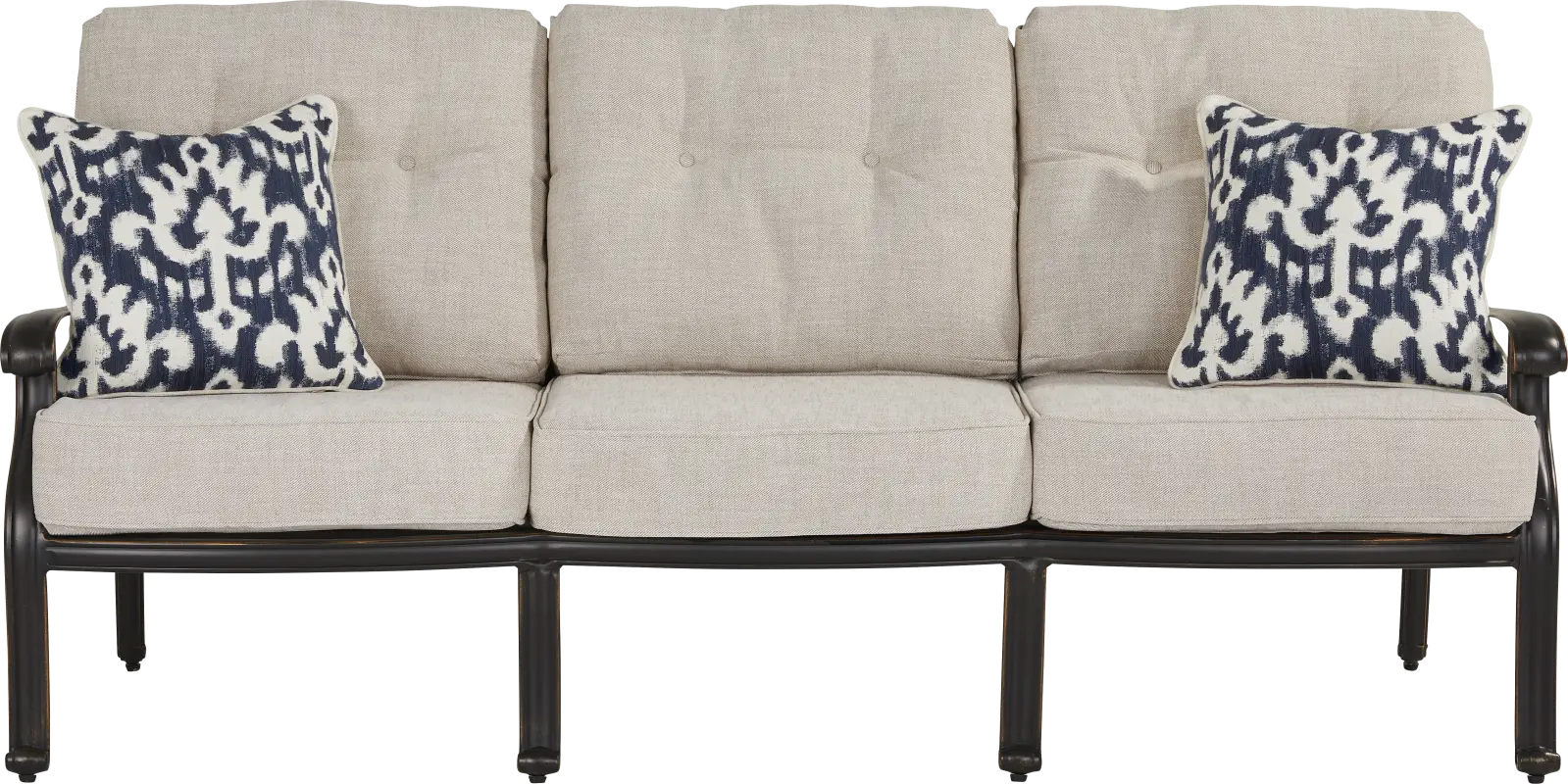 Carina Bronze Outdoor Sofa with Desert Cushions