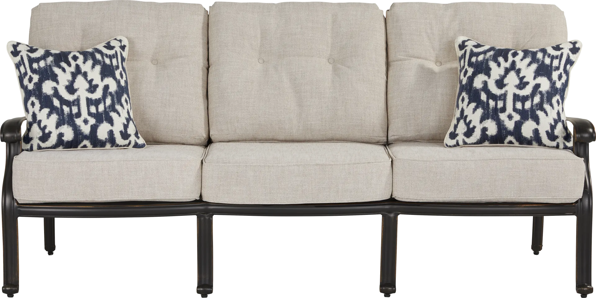 Carina Bronze Outdoor Sofa with Desert Cushions - Image 1