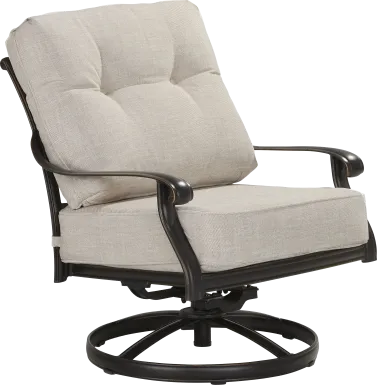 Carina Bronze Outdoor Swivel Chair with Desert Cushions