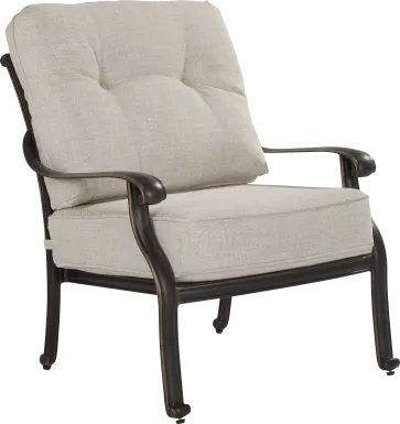 Carina Bronze Outdoor Club Chair with Desert Cushions