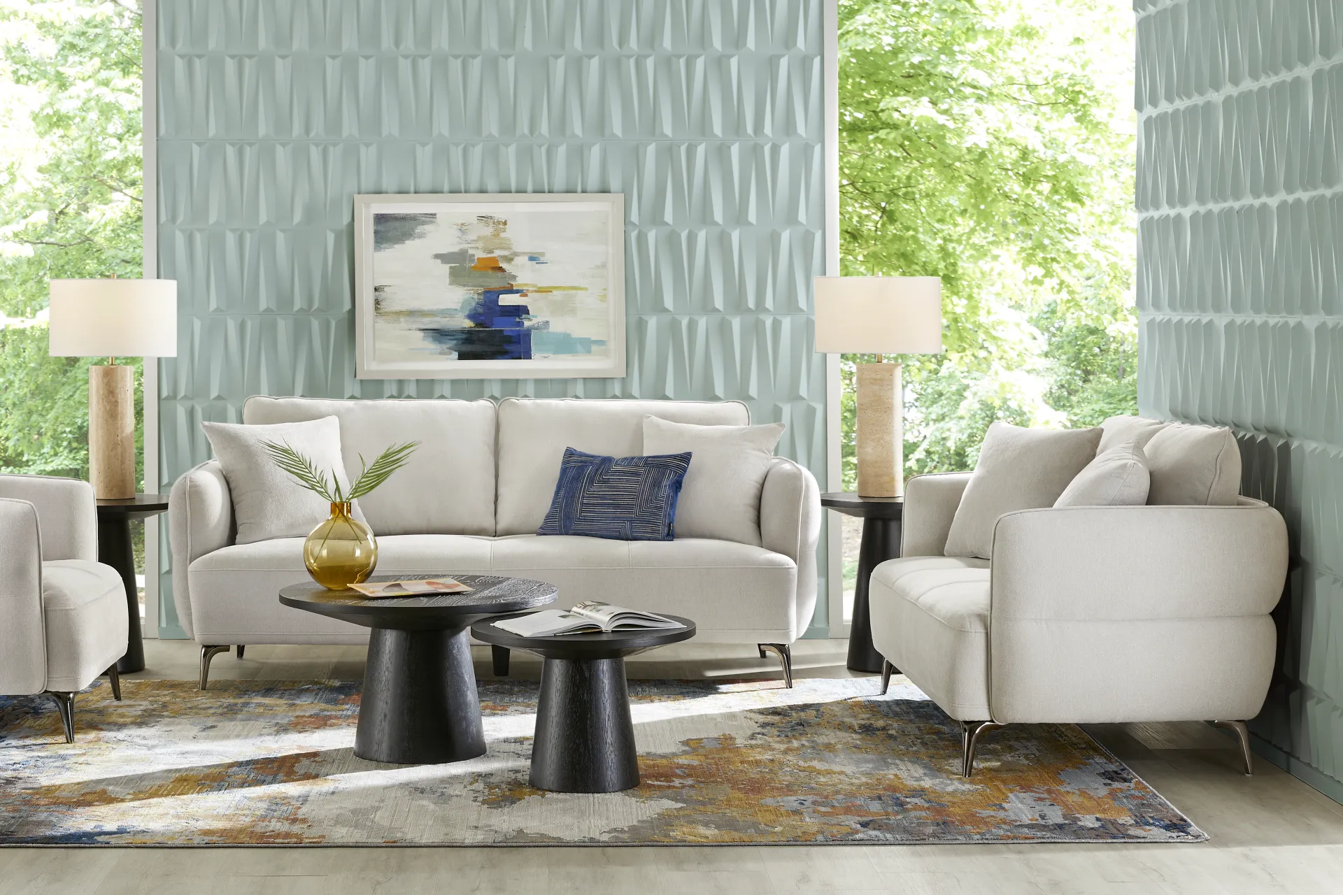 Addison Gray Loveseat - Image 1