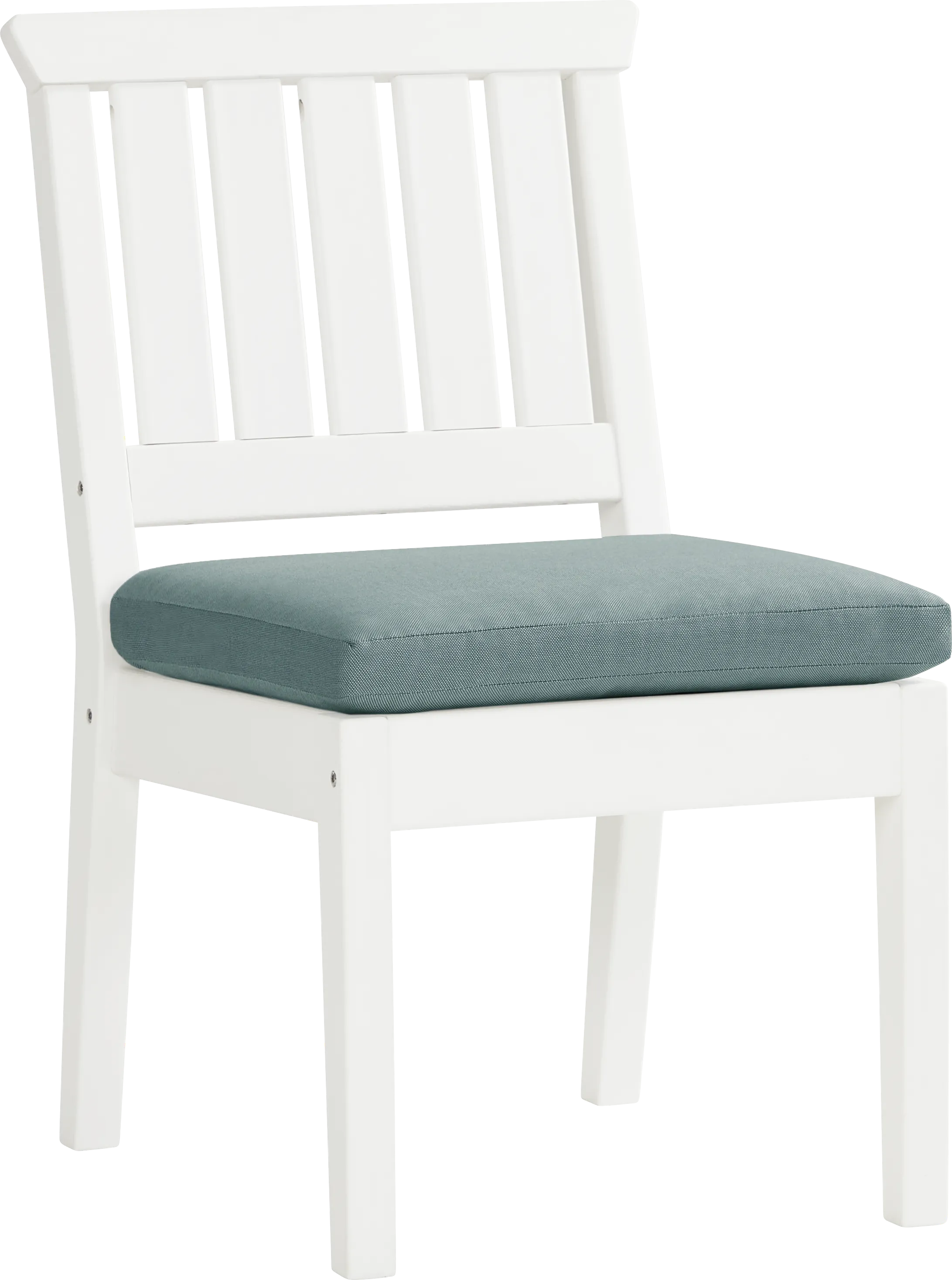Eastlake White 5 Pc 71 in. Rectangle Outdoor Dining Set with Breeze Cushions - Thumbnail - Image 4