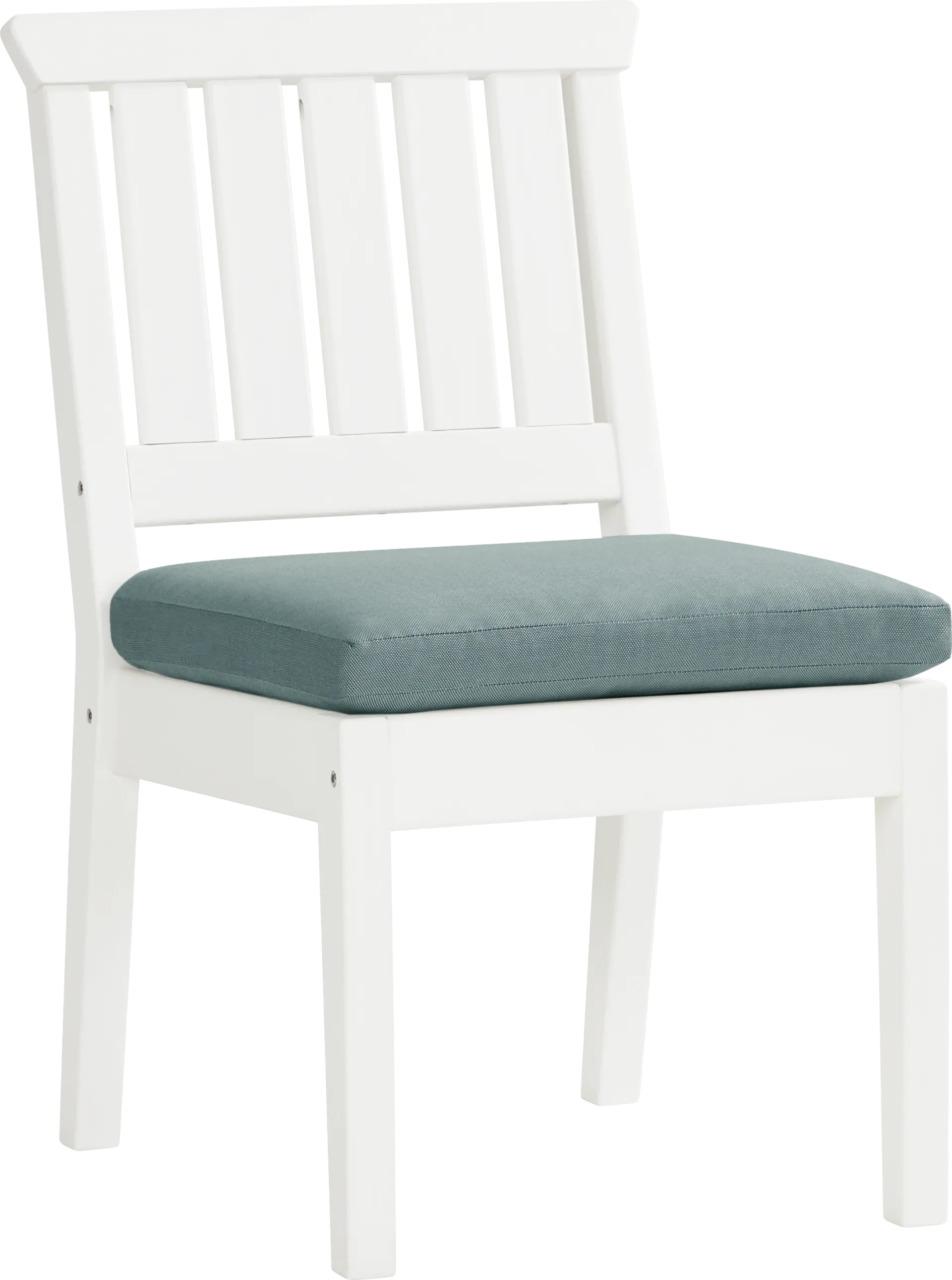Eastlake White Outdoor Side Chair with Breeze Cushion - Image 2
