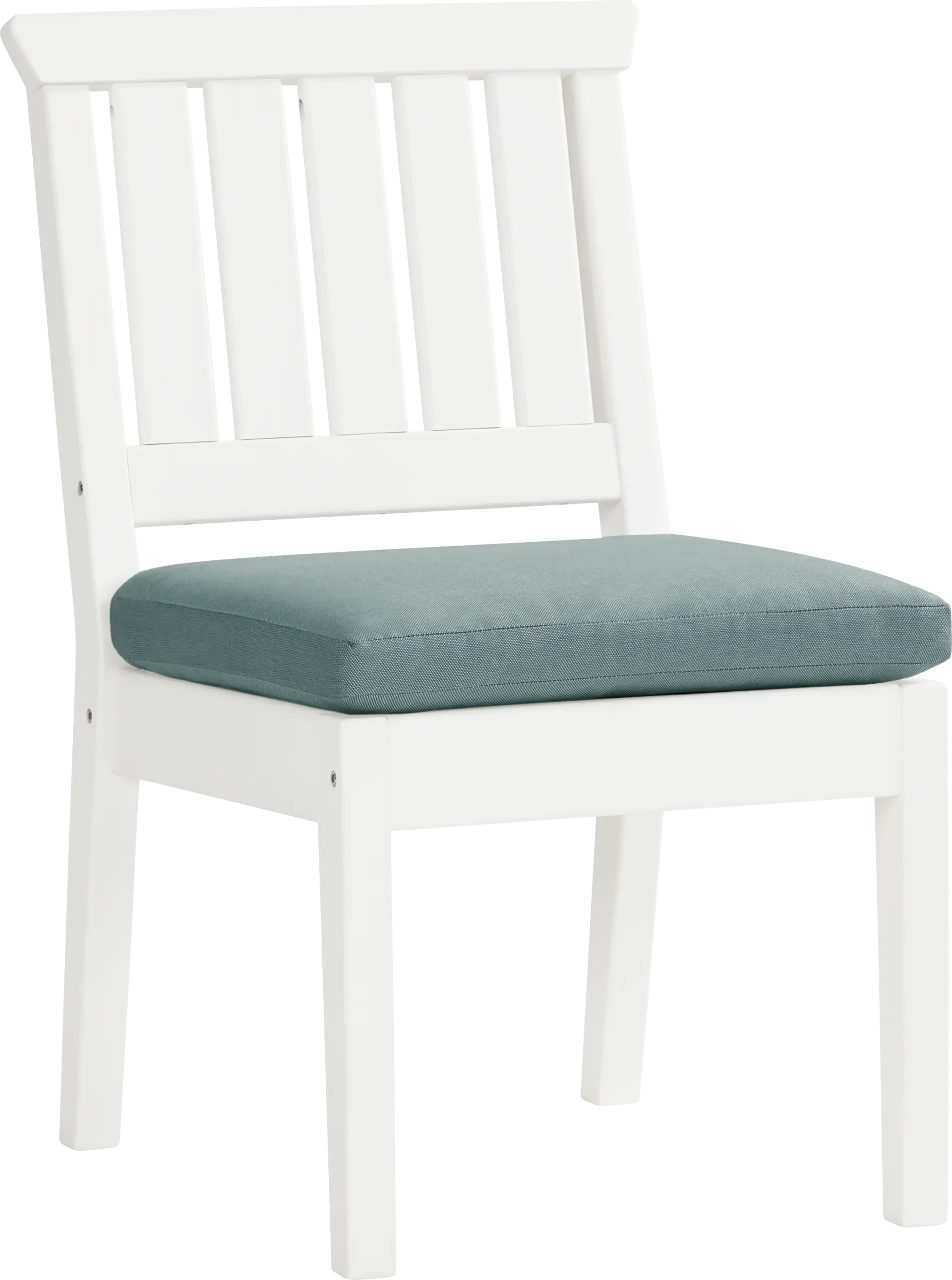 Eastlake White Outdoor Side Chair with Breeze Cushion