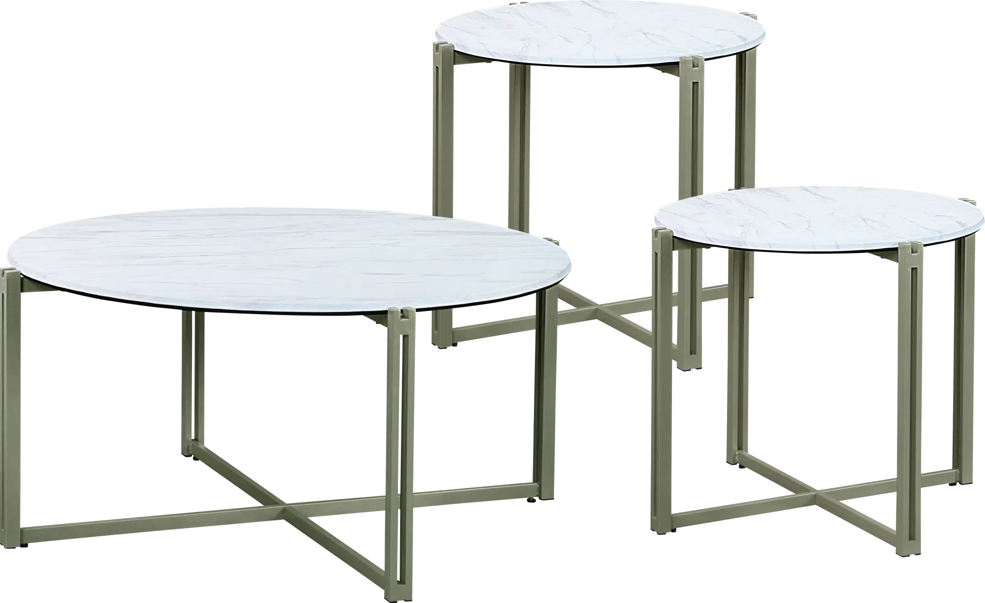 Bonito Beige 3 Pc Table Set - Image 1