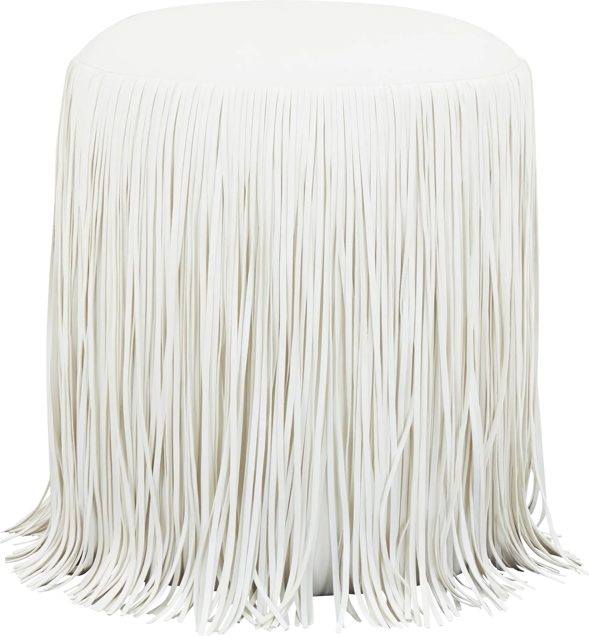 Linnwood Ivory Ottoman - Image 1