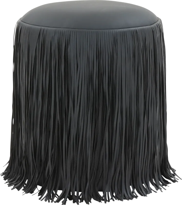 Linnwood Black Ottoman