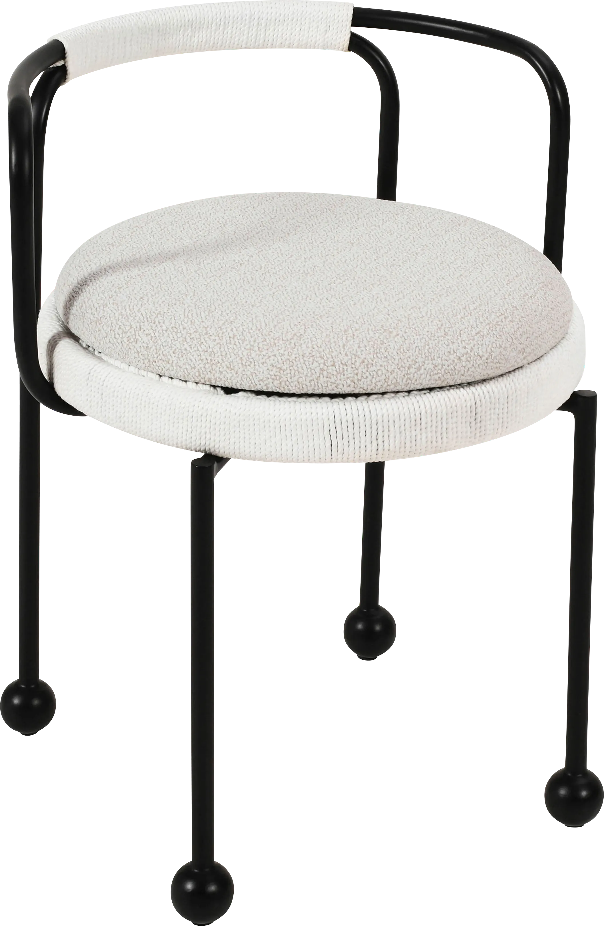 Outdoor Hollyhocky Cream Side Chair - Thumbnail - Image 1