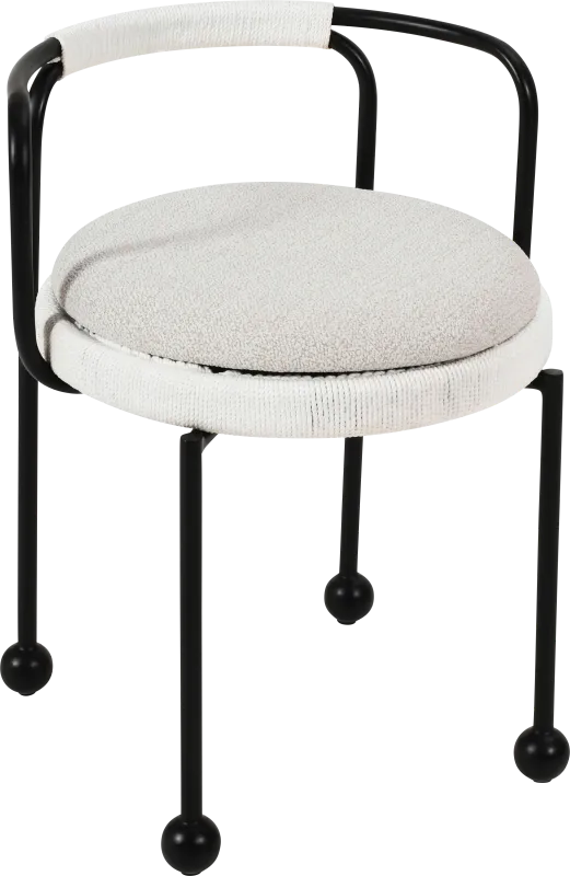 Outdoor Hollyhocky Cream Side Chair