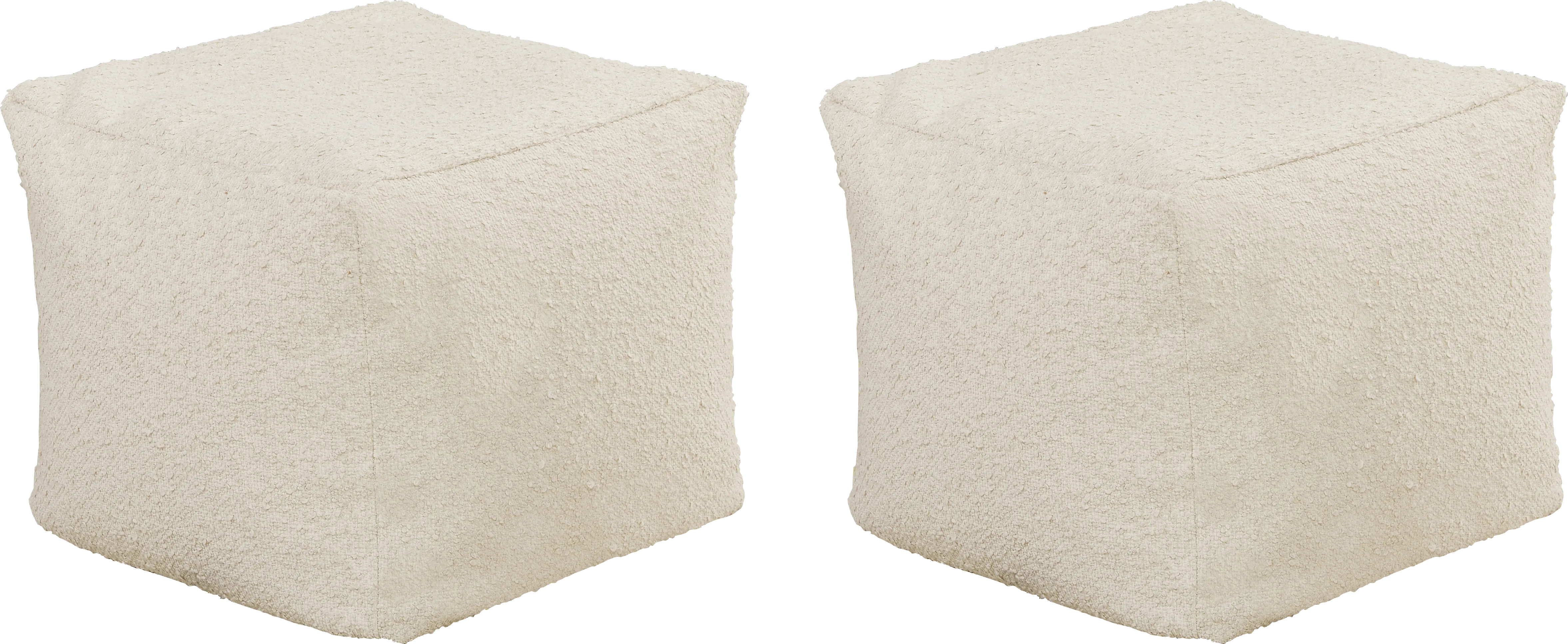 Pall Ivory Outdoor Poufs, Set of Two - Thumbnail - Image 1