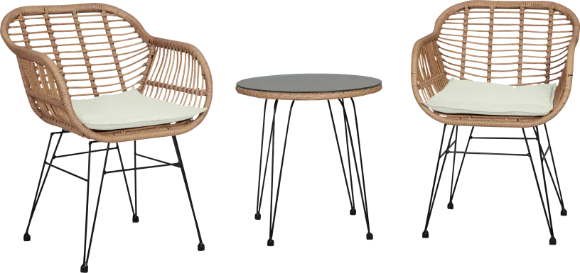 Brahmay Cream 3 Pc Chat Set