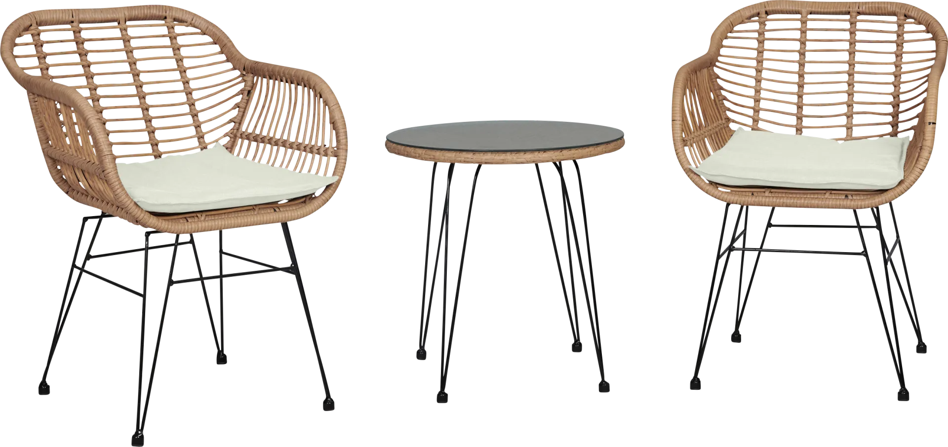 Brahmay Cream 3 Pc Chat Set - Image 1