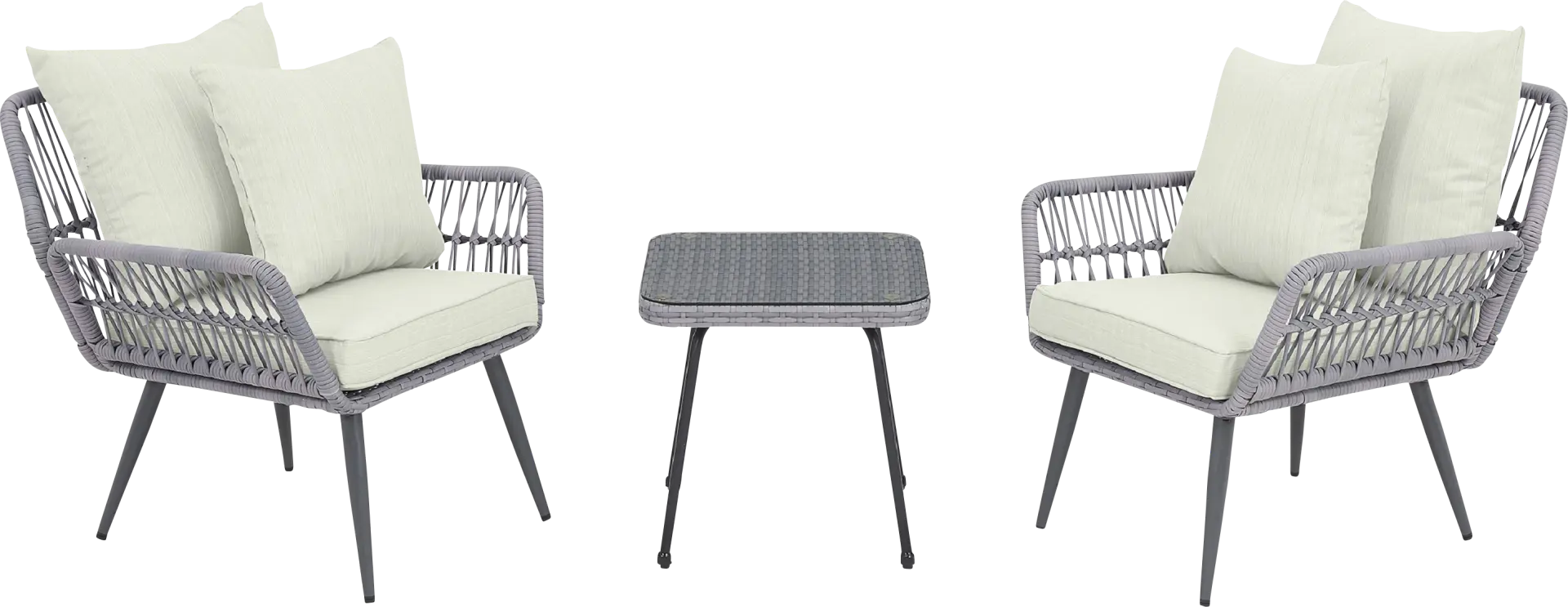 Charolaisy Cream 3 Pc Chat Set