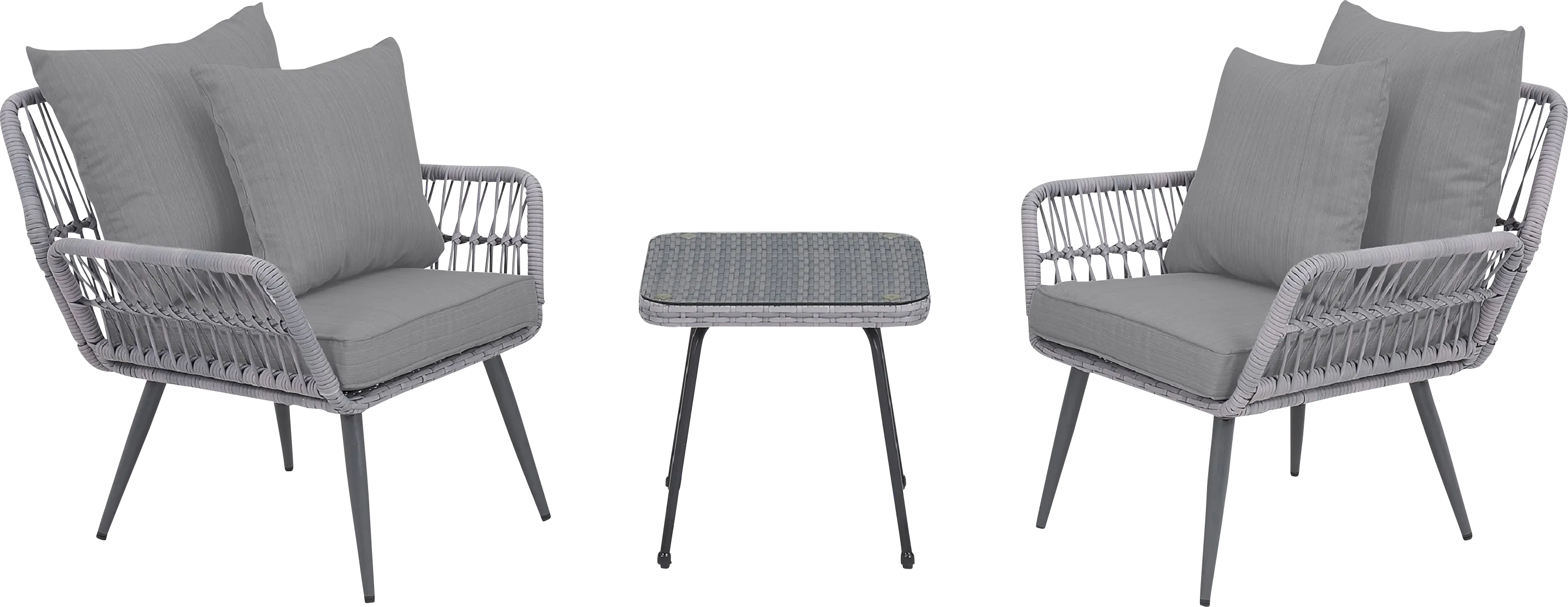 Charolaisy Gray 3 Pc Chat Set - Thumbnail - Image 1