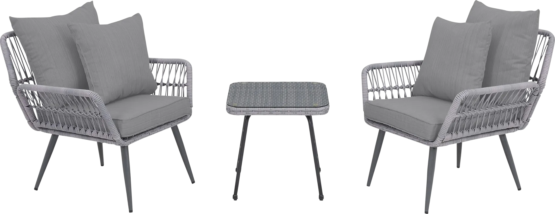 Charolaisy Gray 3 Pc Chat Set - Image 1