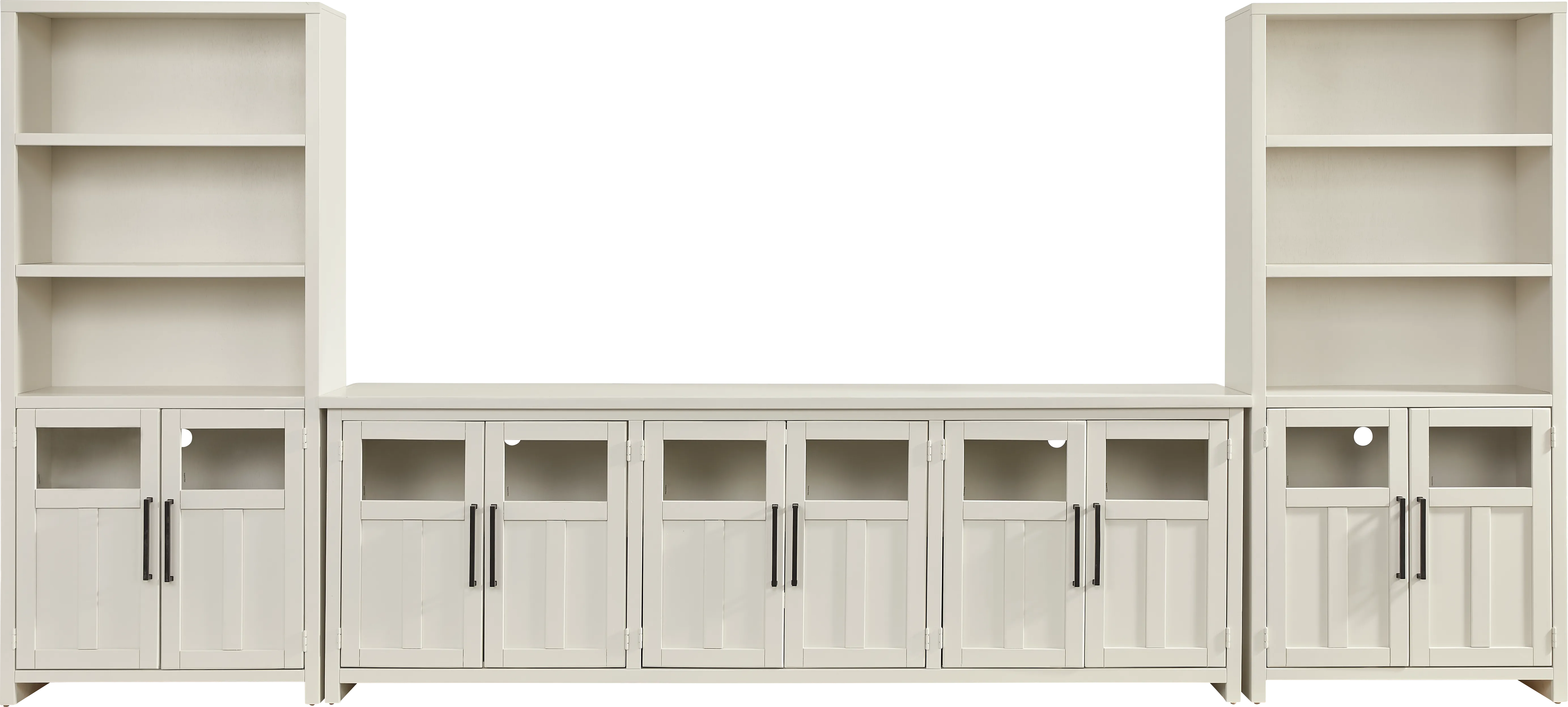 Amberfield White 3 Pc Wall Unit with 97 in. Console - Thumbnail - Image 1