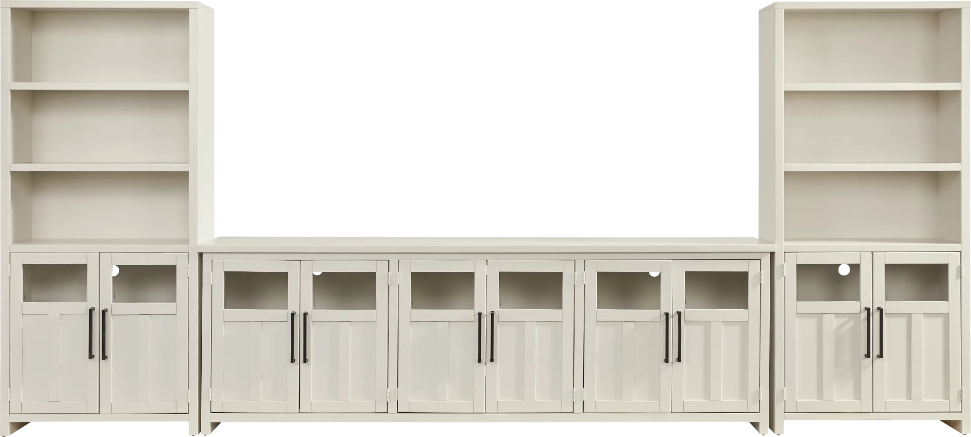 Amberfield White 3 Pc Wall Unit with 97 in. Console - Image 1