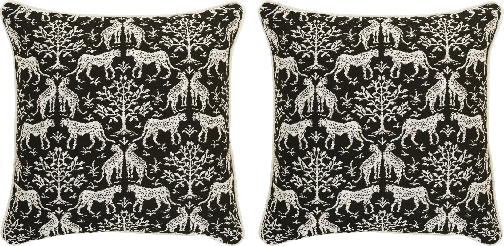 Jaipur Frame II Onyx Indoor/Outdoor Pillows (Set of 2)
