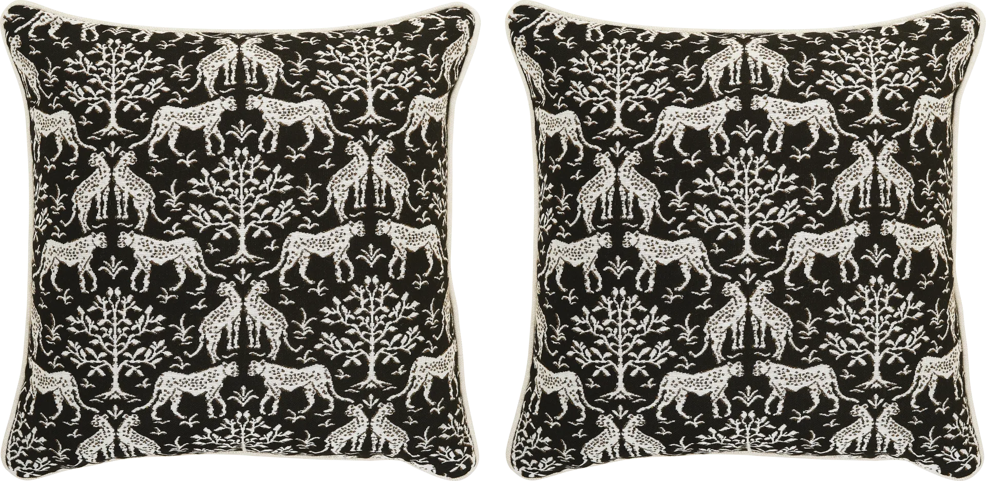 Jaipur Frame II Onyx Indoor/Outdoor Pillows (Set of 2) - Image 1