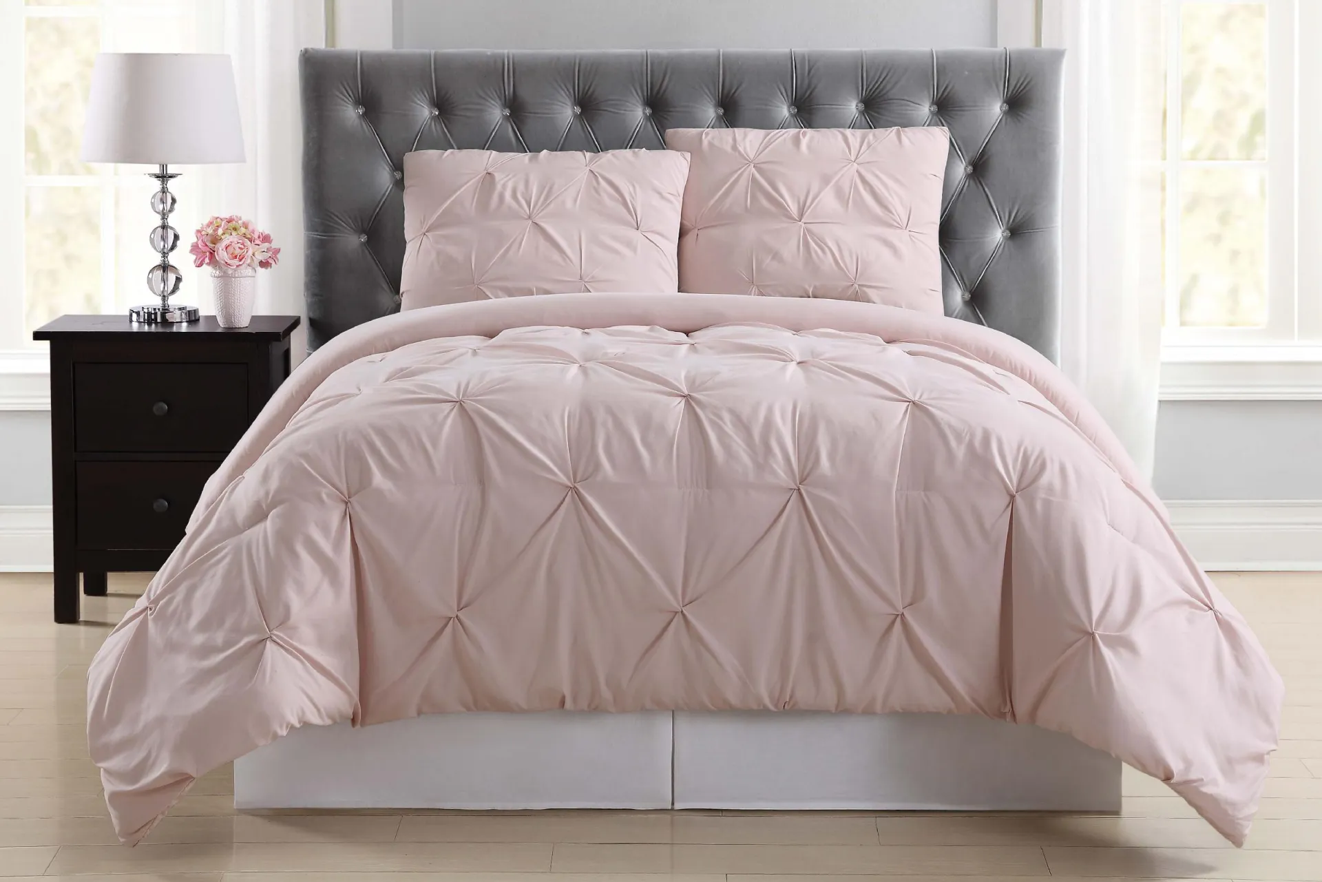 Kids Soft Waves Blush Full/Queen Comforter Set - Image 1