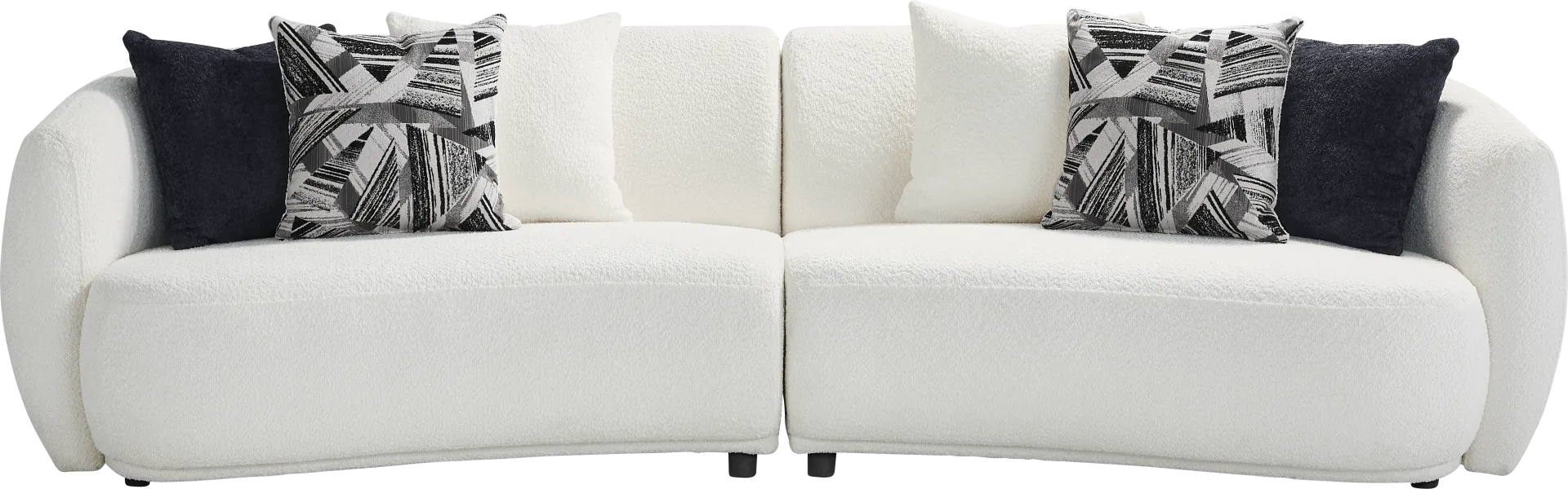 Soho Avenue White 2 Pc Sectional - Image 2