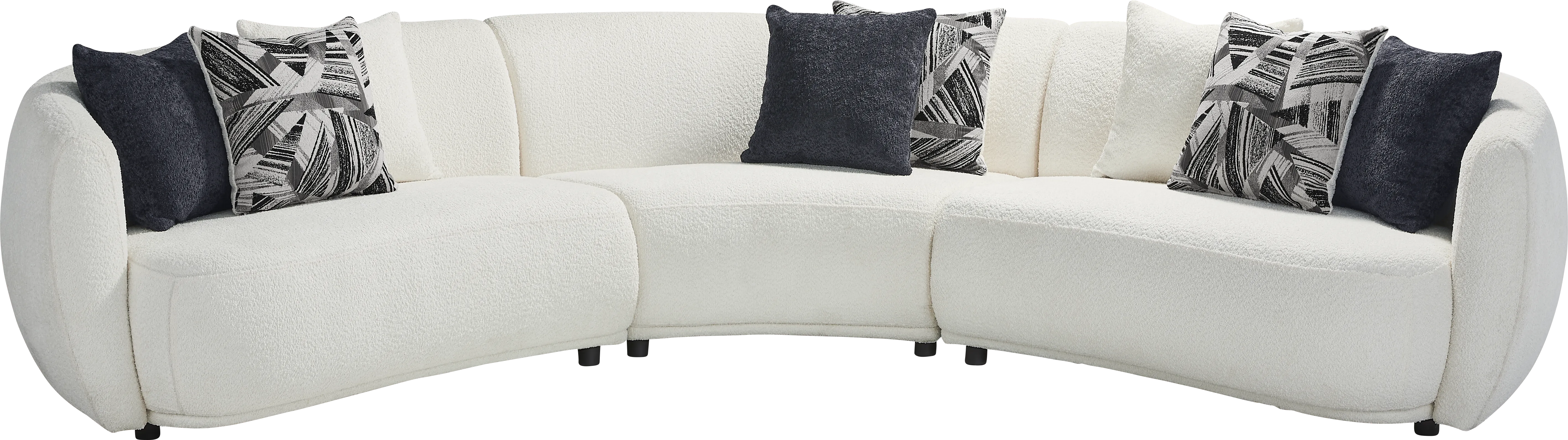 Soho Avenue White 3 Pc Sectional - Thumbnail - Image 1