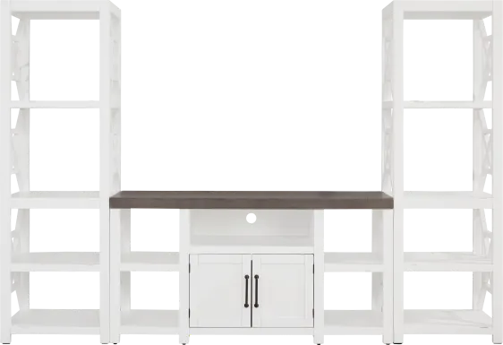 Danusa II White 3 Pc Wall Unit with 62 in. Console