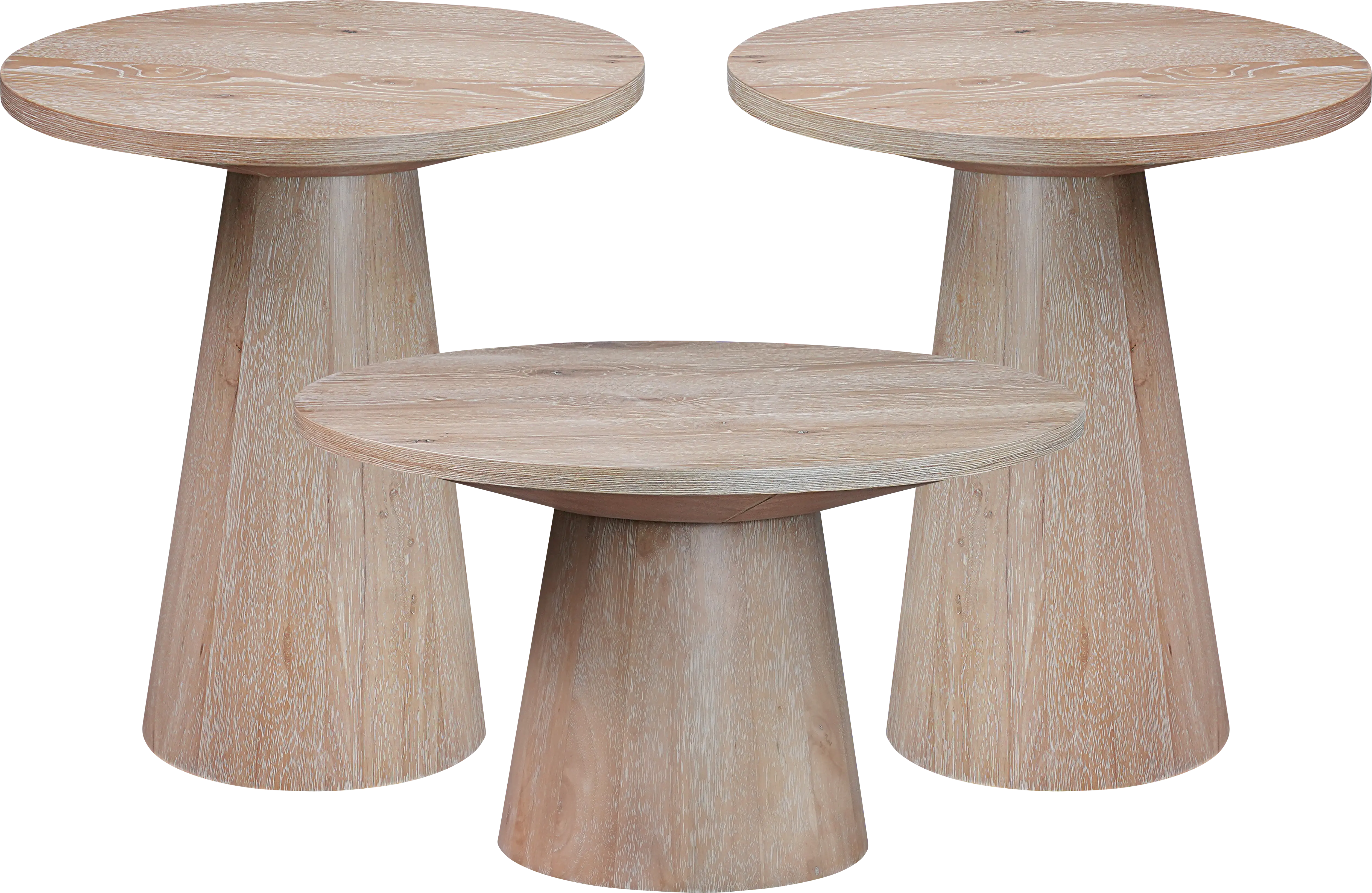Kendall Natural 3 Pc Table Set - Thumbnail - Image 1