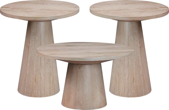 Kendall Natural 3 Pc Table Set