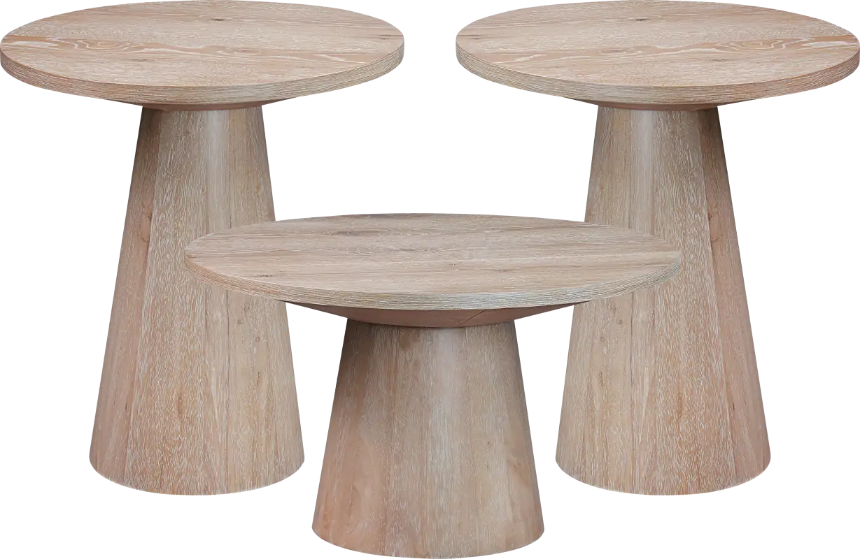 Kendall Natural 3 Pc Table Set