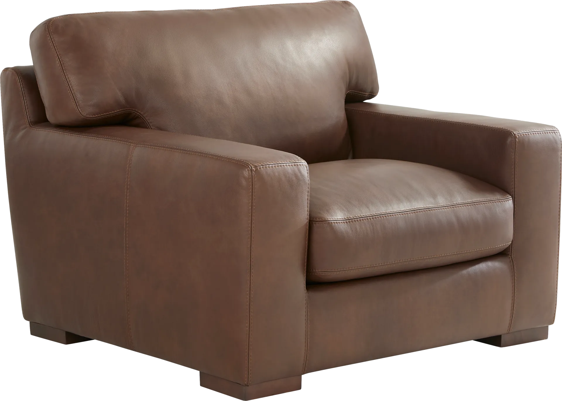 Kensington Coffee Leather Chair - Image 1